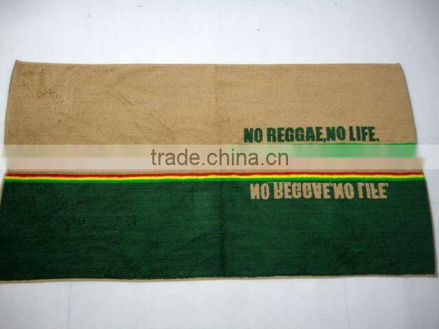 100 cotton jacquard gym towel