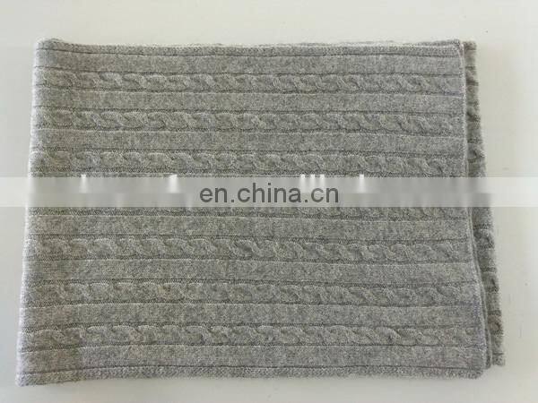wholesale many lovely colors Cable-Knit Cashmere soft Baby Blanket