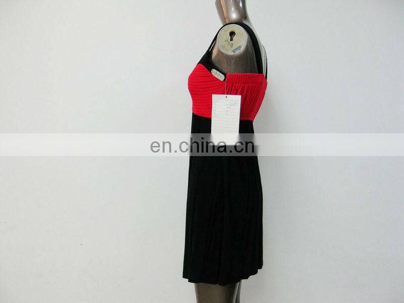 High quality strap design empire waist ladies knitted uk dress