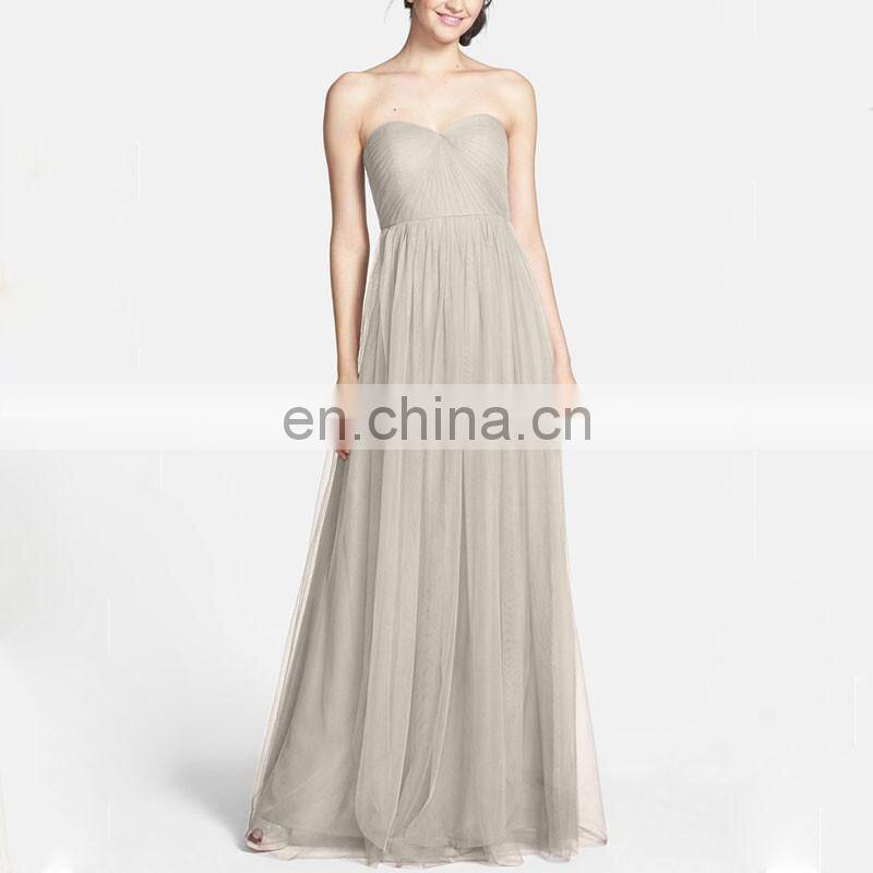 Column strapless gown beautiful lady tube top dress women ladies long tube dress