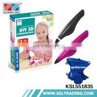 Educational play set glow in the dark diy toys pen 3d game