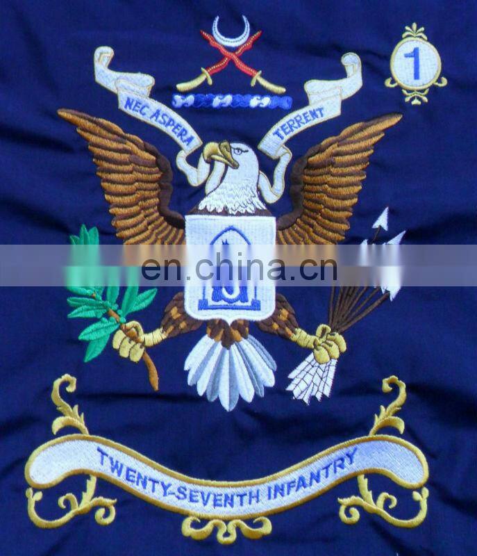 home decoration fashion custom eagle polyester embroidery flag