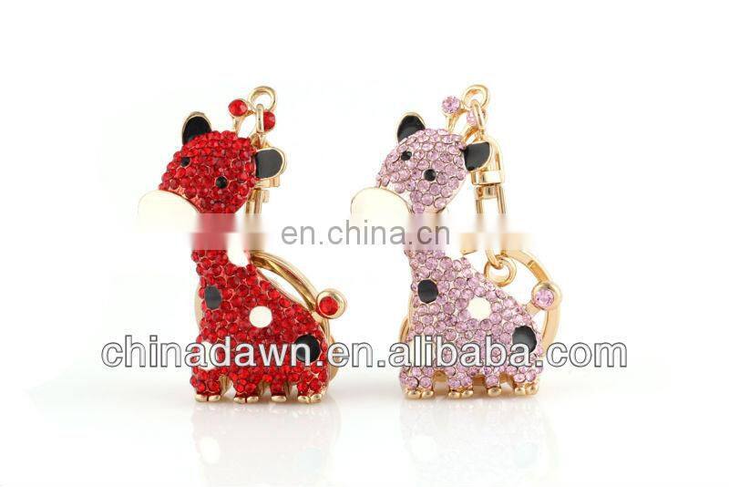 Jewelled giraffe keychain 3D animals Keychain CD-KD028