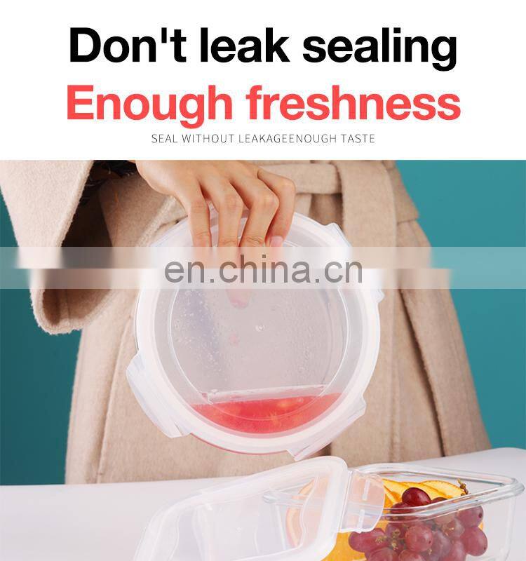 Square Borosilicate Glass Food Container Lunch Box