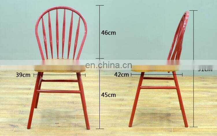 Vintage dessert shop chair hotel real wood soft cushion leisure chair office cafe milk tea shop chair