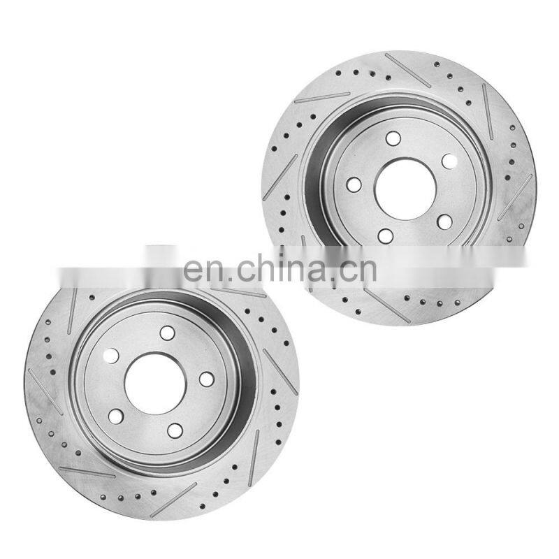 Front+Rear Rotors For 2005 2006 2007 2008 2009 2010 GRAND CHEROKEE 52089275AB