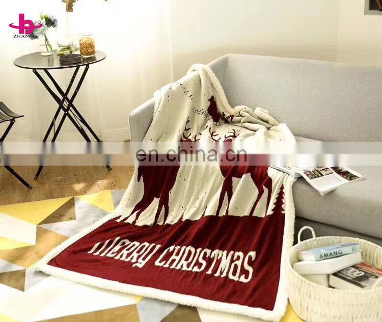 2018 Colorful pineapple print jacquard coral fleece blanket