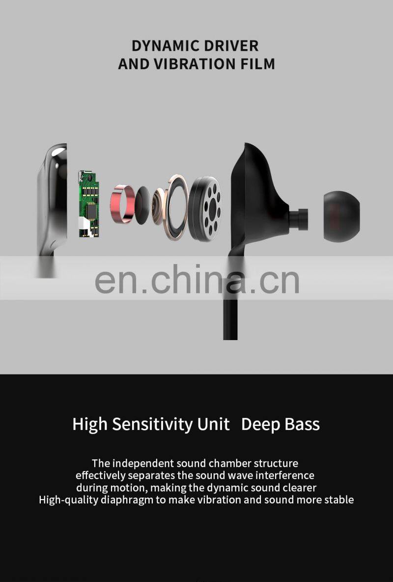 2019 Popular Amazon Mini Bluetooth In Ear Headphone Sport Wireless Headset with Magnetic Storage