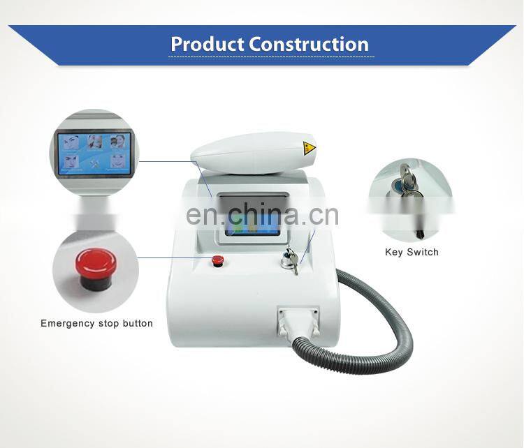 Eyebrow tattoo removal 1064 nm 532nm nd yag laser machine with carbon peel nozzle