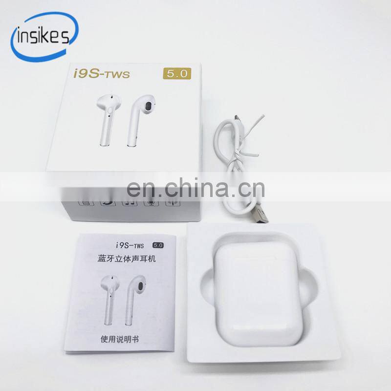 i9s TWS Earphone 2019 Hot Sale Factory High Quality Portable 5.0 Wireless Earphone with Charging Case