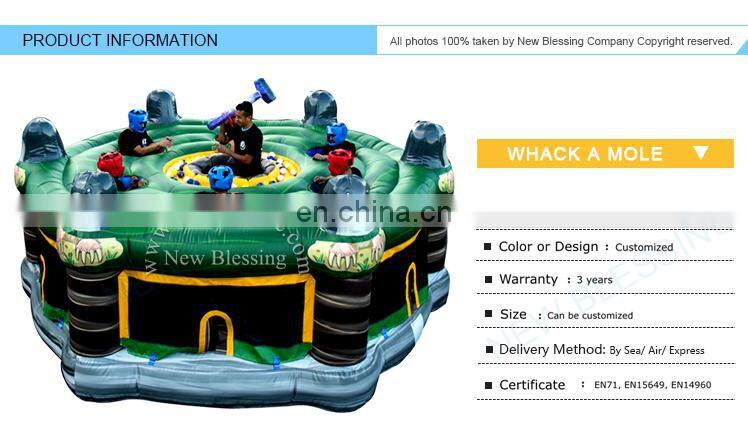 2018 factory high quality inflatable giant human whack a mole game, beat hamster game for sale NB003-19