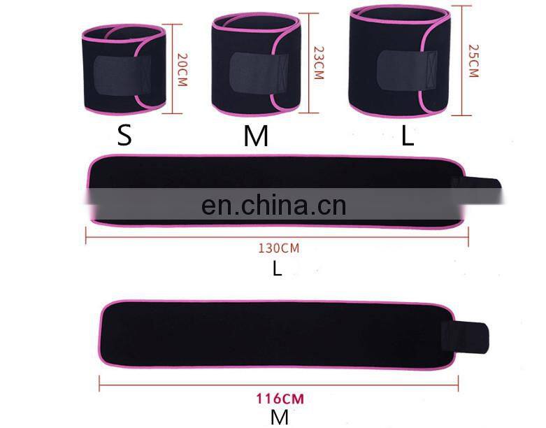 Weight Loss Workout Spandex Waist Sweat Slimming waist Trimmer Belt with waist trainer Private Label