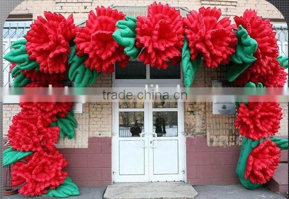 factory custom good quality new design Inflatable Flower Arch for ideal wedding decoration