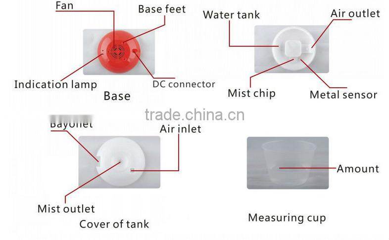 2015 New arrival ultrasonic colorful aroma diffuser