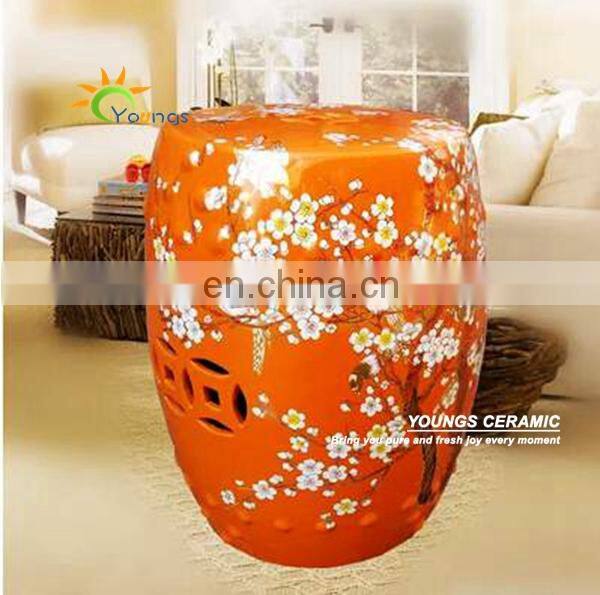 Mix Color Glazed Chinese Garden Ceramic Drum Stool For Retail And Wholesale