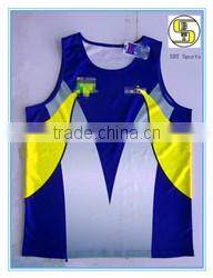 Digital print custom blue basketball jersey