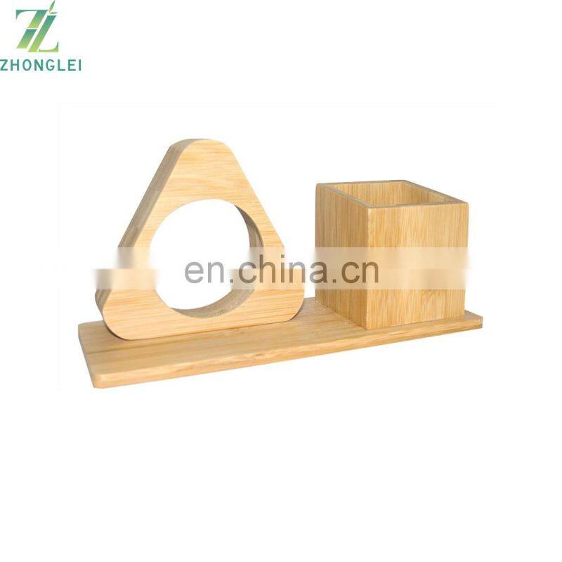 Bamboo Wood Pens Pencils Holder Cup for Desk Remote Control Holder Caddy Organizer Desktop Storage