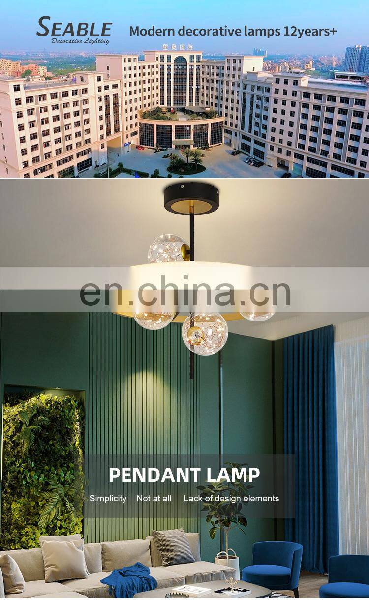 Factory direct Indoor Luxury Decoration Iron Silicon Glass Living Room LED Modern Chandelier Light