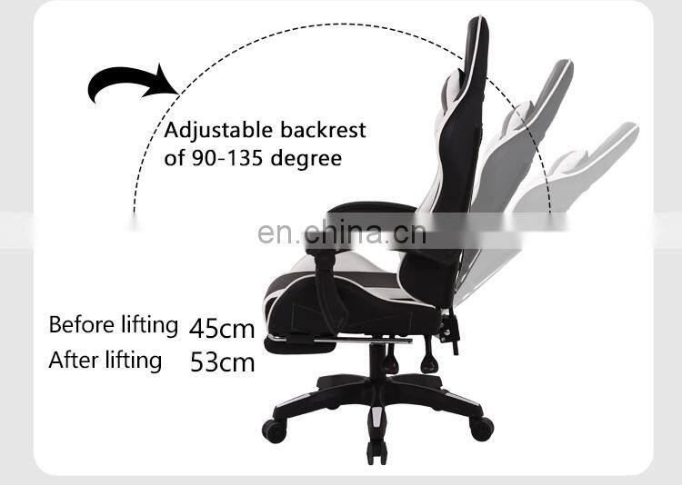 Best seller home office anchor game e-sports lift can lie racing gaming chair with lights and speakers