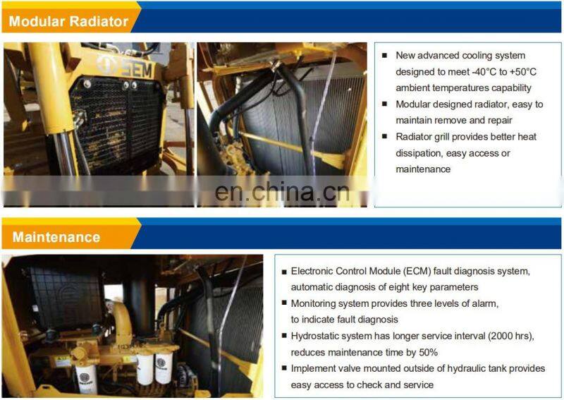 Hot sale 220hp 24 ton crawler bulldozer SEM822D track type tractor dozer with SU blade 6.4m3