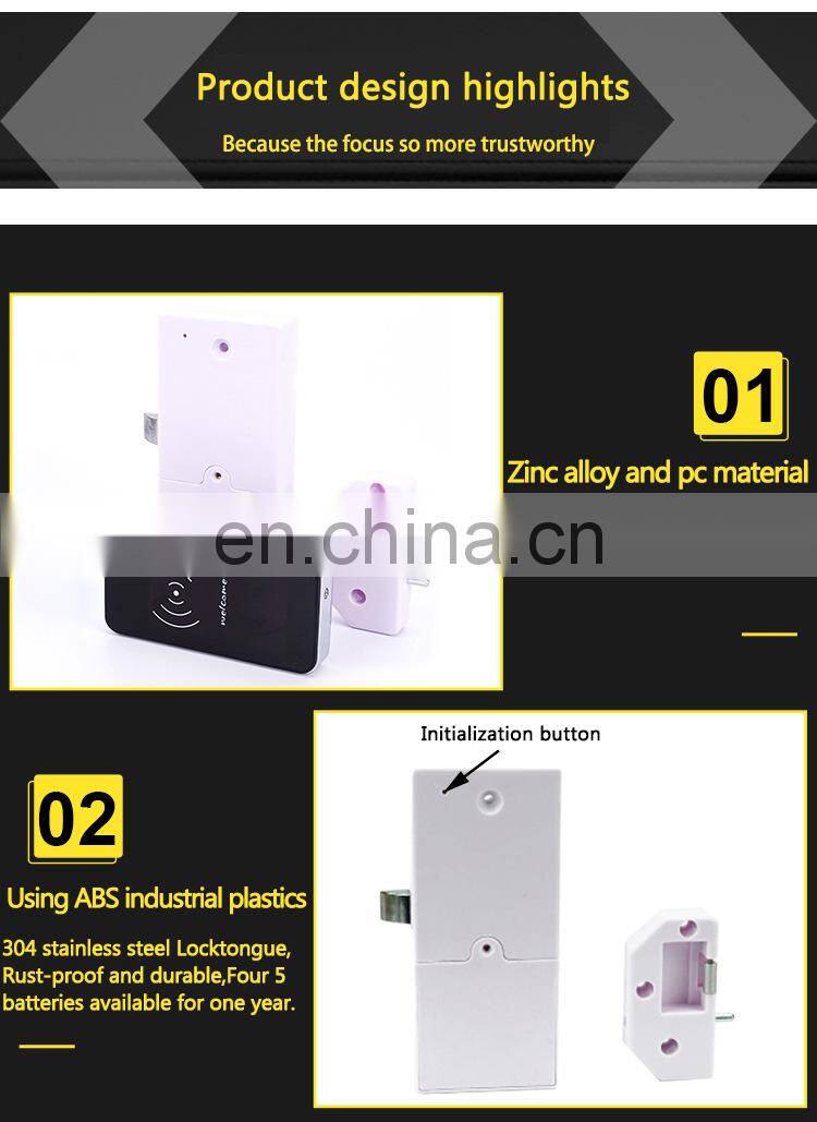 Digital rfid locker lock with wristband key card for golf spa gym swimming pool sauna bathroom panel cabinet lock