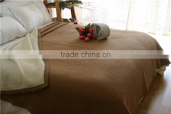 NO 1 factory cheap 400gsm 50% wool 50% camel blanket