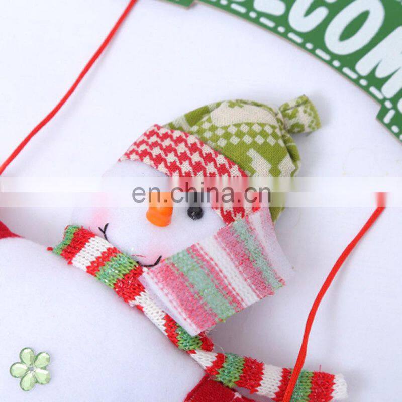 Merry Christmas Cute Santa Claus Snowman Door Hanging Christmas Tree Home Decor Ornaments Xmas Gift New Year Decoration