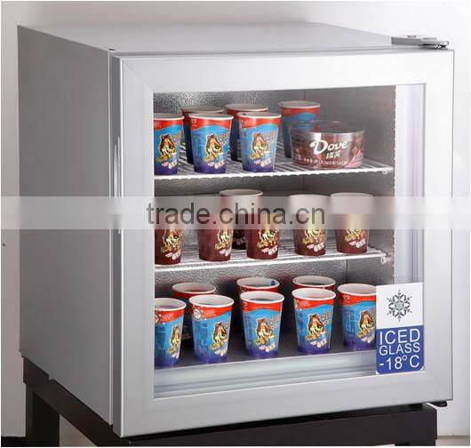 110v60hz mini glass door display ice cream vertical upright freezer