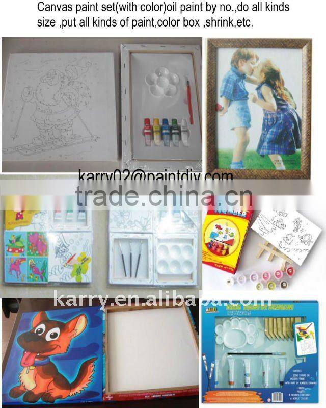 New canvas painting set , small children's painting sets,