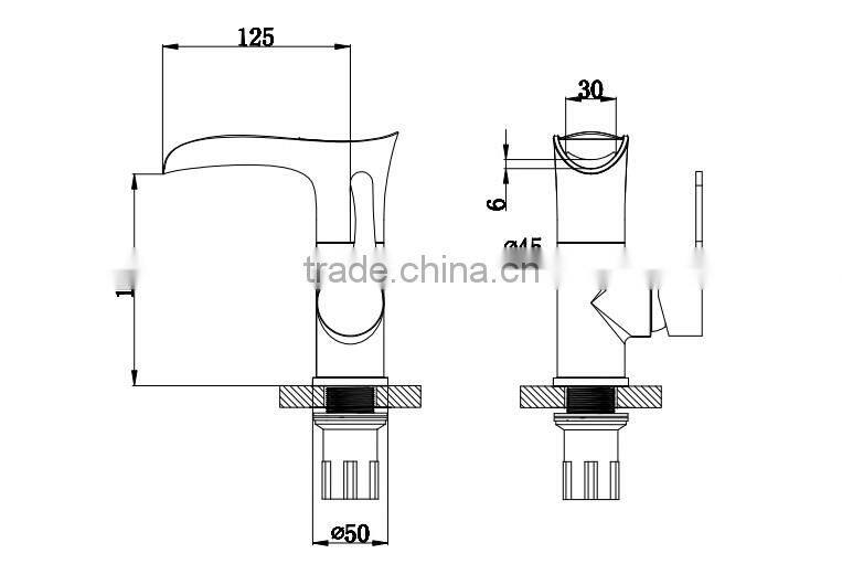 LED Color Temperature Control, Waterfall Faucet, Led Light faucet