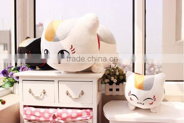 wholesale high quality low price funny cat shape plush soft stuffed pillow