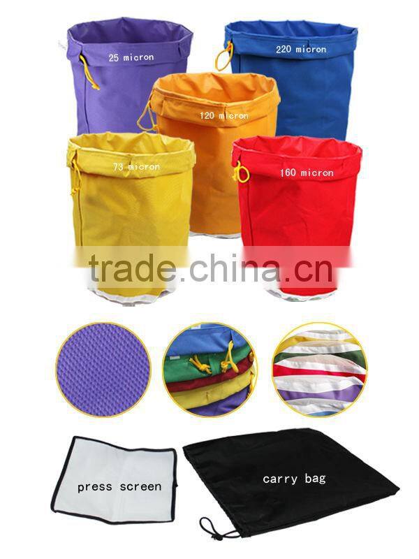 20 Gallon 5 Bags Filter Bag Hydroponics Herbal Extraction Bag