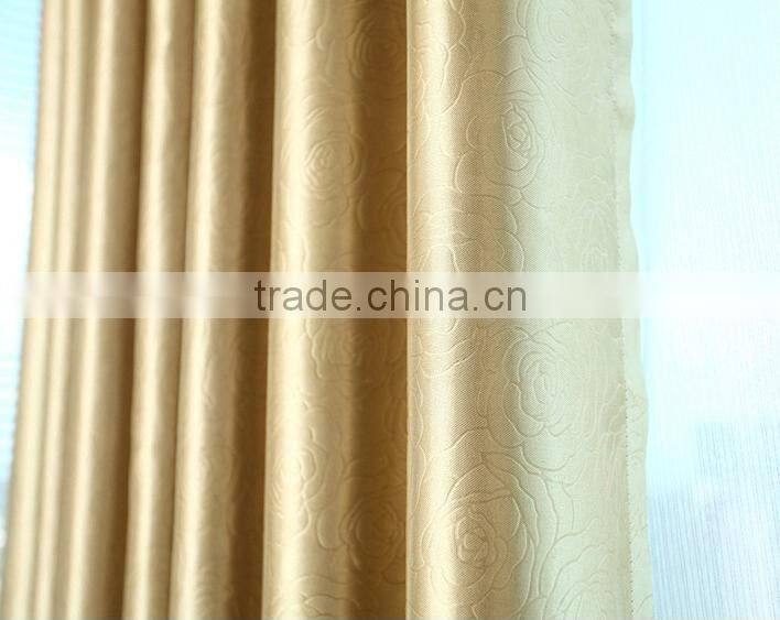 New style Embossed Blackout Curtains for Living room fabric window curtain