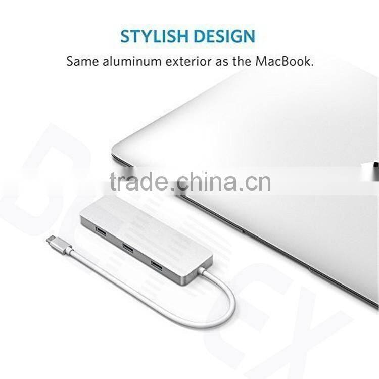 USB Hub 3.0 4 Ports to Type C Adatper for charge & data transfer