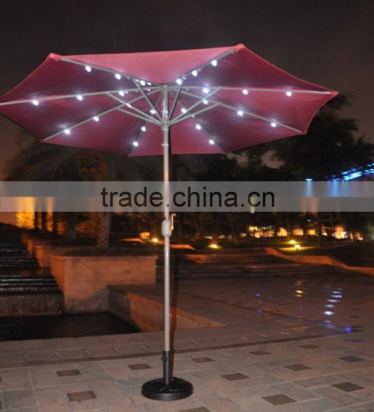 Beach Umbrella Hand Open Personalized Light Led Circular Roman Outdoor Umbrella