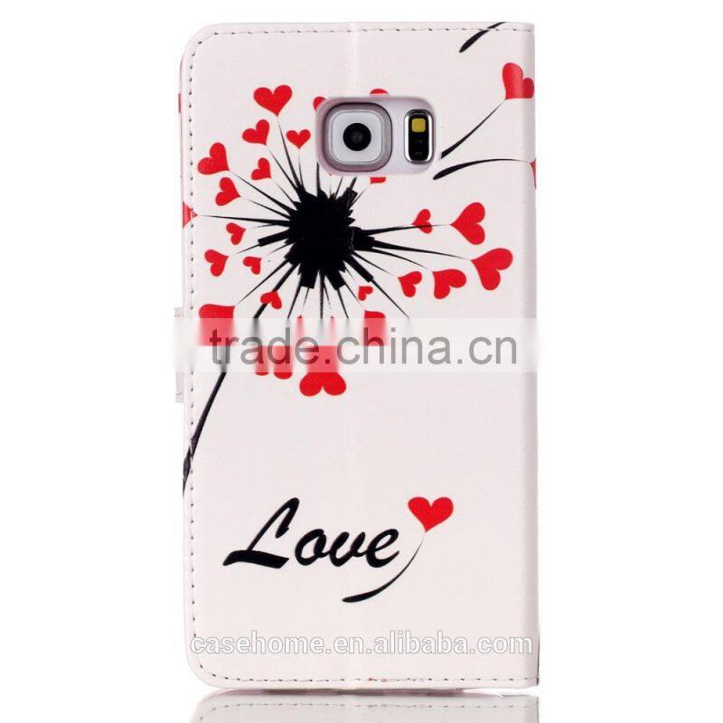 Color printing Flip Leather Wallet Card Slots Case Cover For Huawei Mate8 leather case