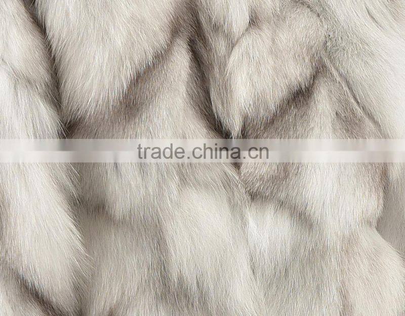 Hot Sell Short style Lady Winter charming Clothing Natural Fox Foot Fur Coat