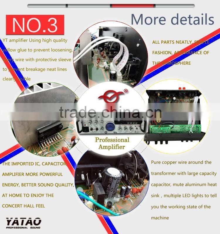 Professional Karaoke Amplifier With Mixer YT-BT340 with USB/TF/FM