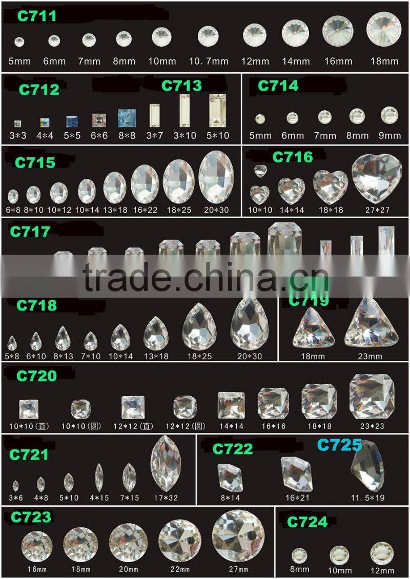 Horse eye Flat back acrylic Sew-on Stone, Sew on Acrylic Rhinestone , Sew On Stone