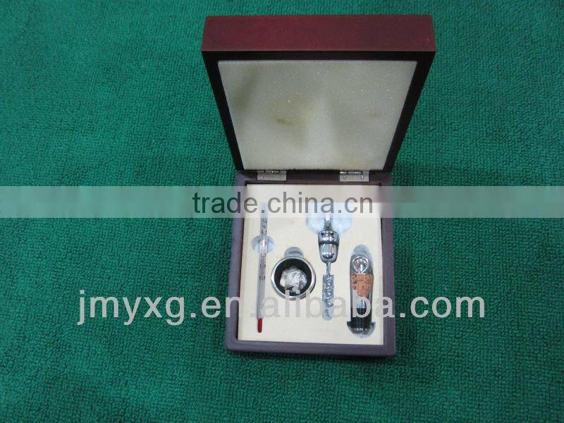 Hot selling Wooden box wine opener set for bar,wine set
