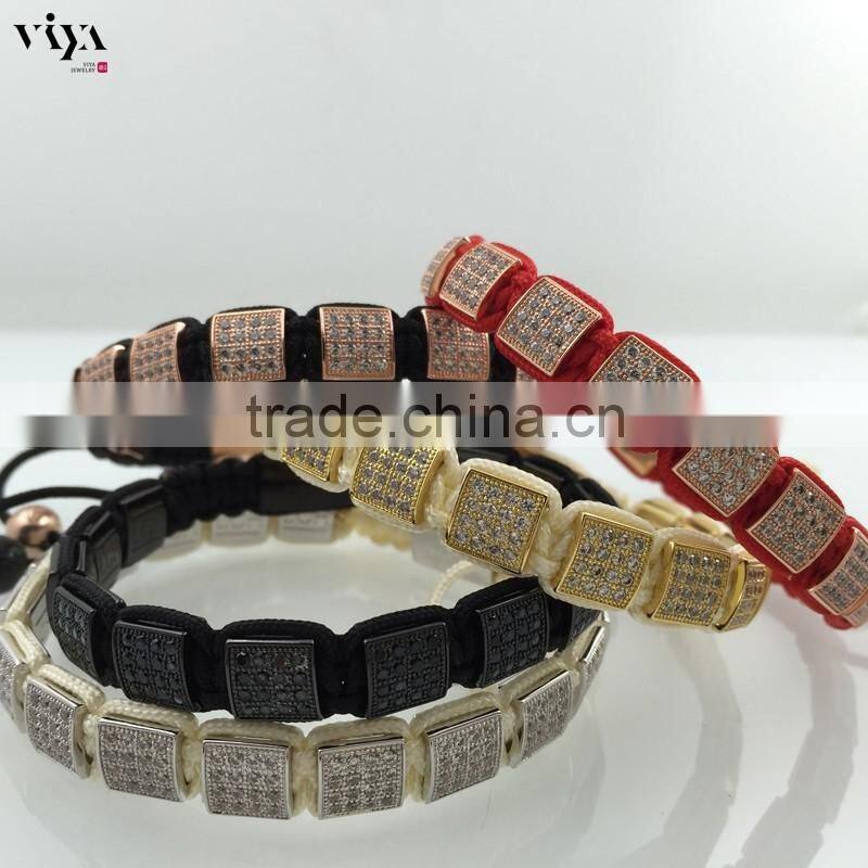 3d jewelry making flat square beads 8mm custom engraved bead handmade bracelet knotted with rectangular flat tiger eyes bead