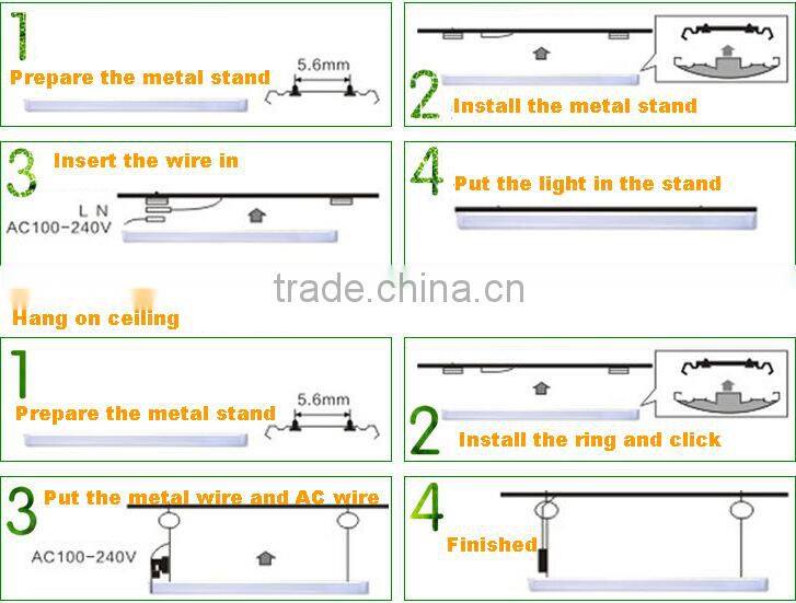 Perfect replacement flurescent tubes 2ft/3ft 18w 22w 36w led linear 4ft tri-proof t8 tubes