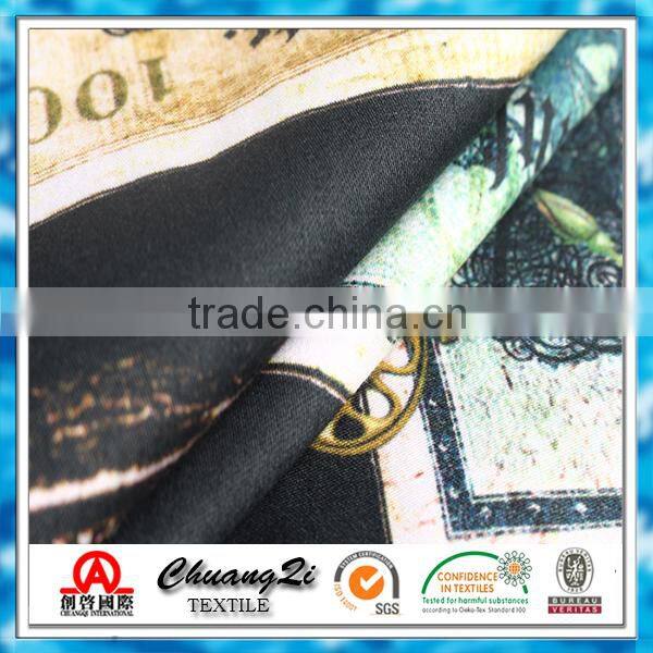 Indian black print cotton sateen fabric for shirting