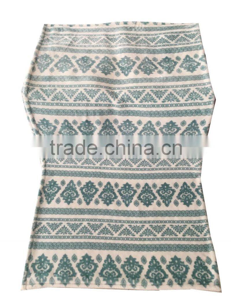 anti-pilling super luxurious two-side printed flannel throw / blanket