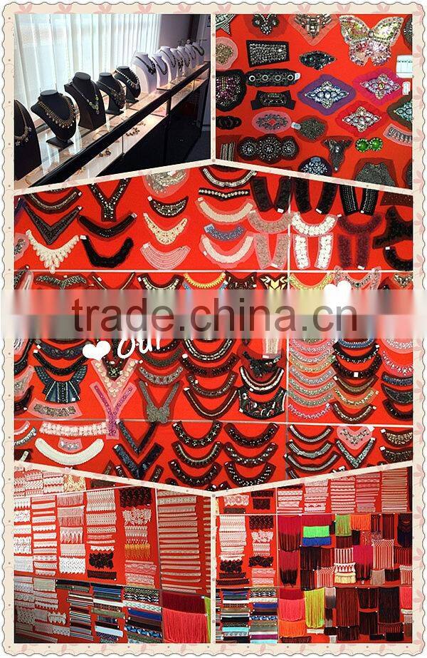 High quality 10cm long black rayon tassel fringe trim for dress