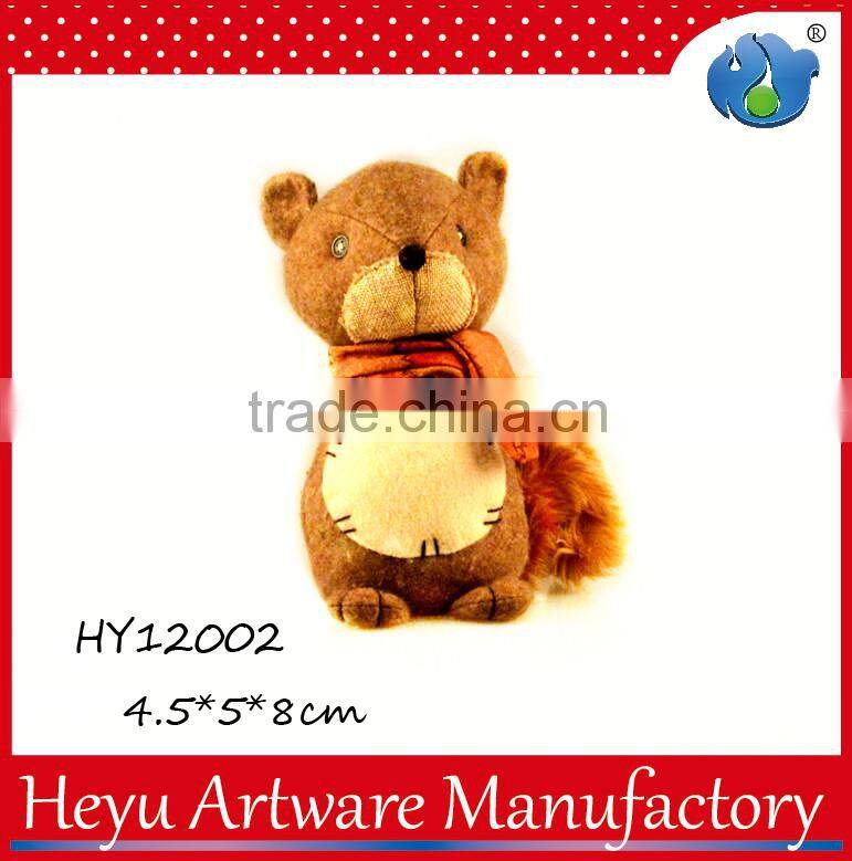 Cute doll plush squirrel stuffed soft fluffy tail plush squirrel toy