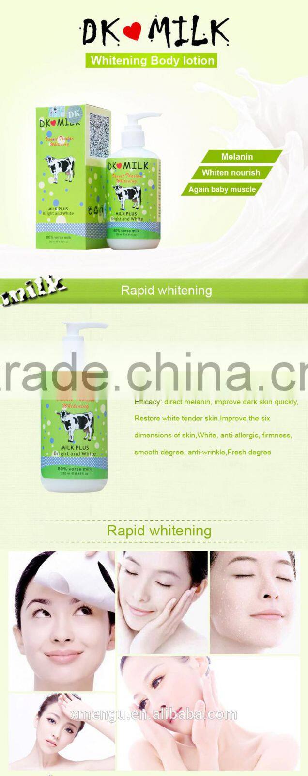 Milk Body Whitening Cream Body Cream Skin Moisturizing Nourishing Cream 250ml