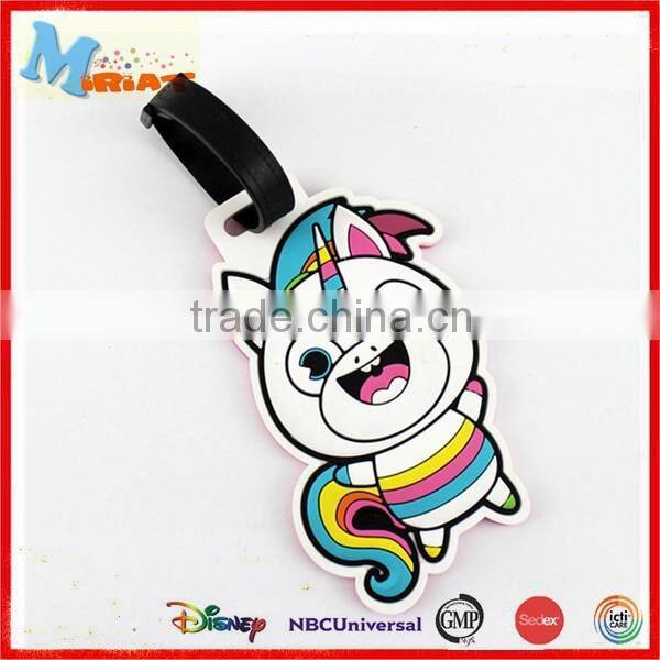 Hot promotion soft pvc lovely children luggage tag