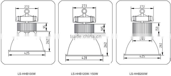 Hot sales 100W 120W 200W 250W 300W 400W 500W 150w led high bay light