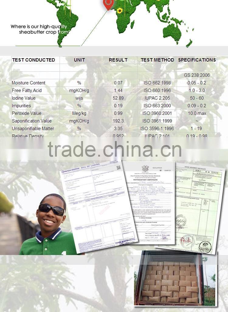 Unrefined Ghana Raw SHEA BUTTER IVORY COAST WEST AFRICA pure natural Grade A Unrefined Ivory Shea Butter Liquid-Solid Extraction